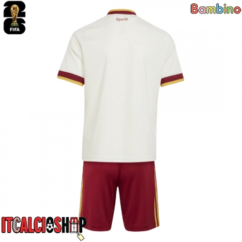 Spagna Seconda Maglia Bambino Mondiali 2026 Manica Corta (+ Pantaloni corti)